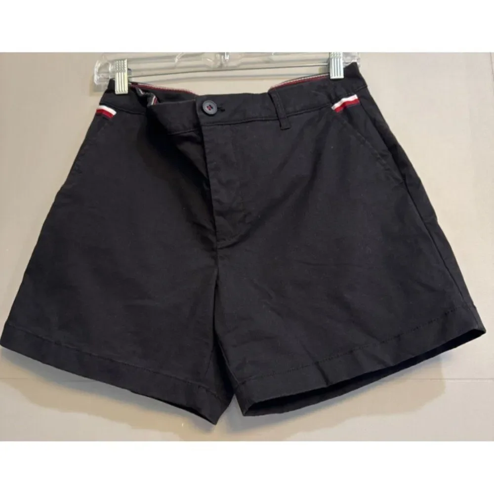 Tommy Hilfiger Women Black Classic Stretch Short Size 8
